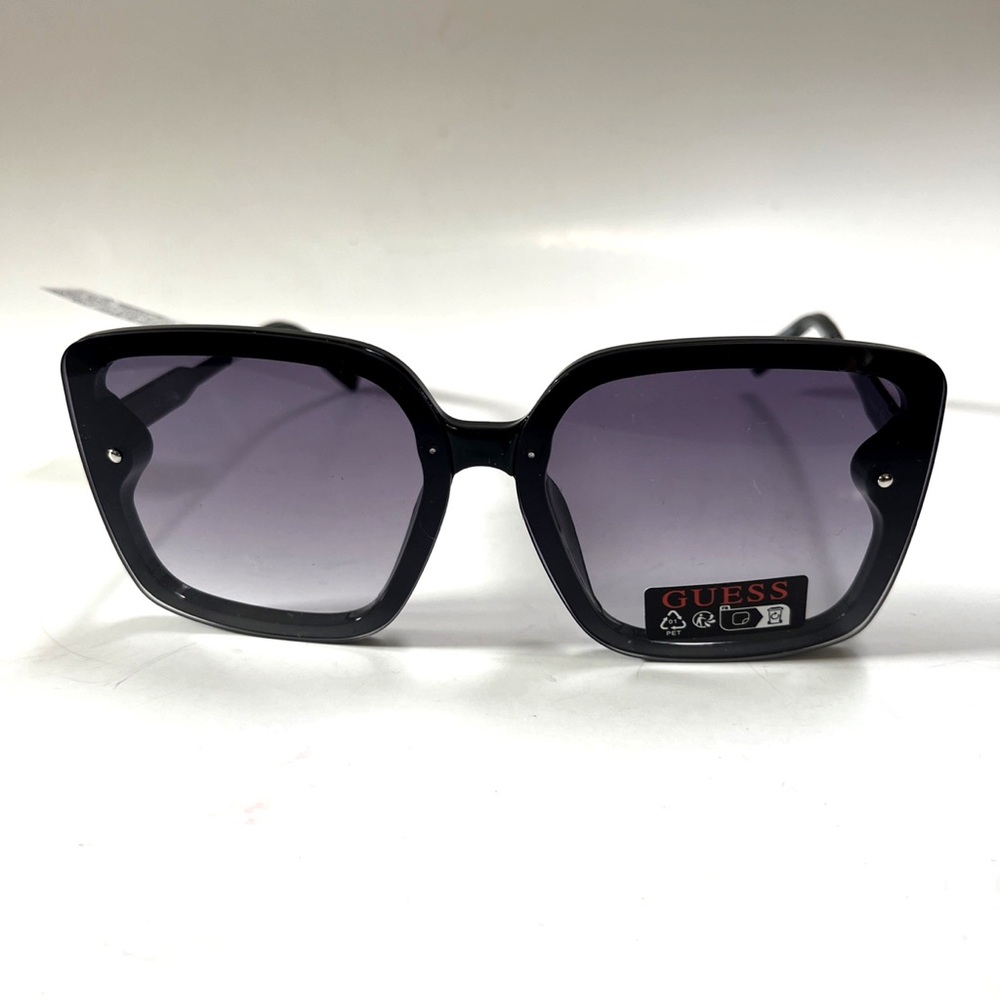 GUESS Oversized Square Sunglasses GO00093 Rimless Acetate Black Matte NWT